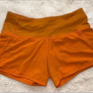 Lululemon orange shorts size 0